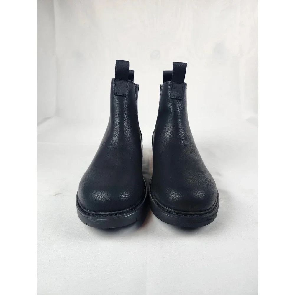 Portland Boot Company Men's Size 11 Wide Black Chelsea Boots Lug Sole Pull On‎
